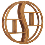 vidaXL Wandschap yin yang 60x15x60 cm massief teakhout