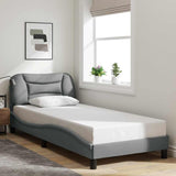 vidaXL Bedframe zonder matras "Hvar" 80x200 cm stof lichtgrijs