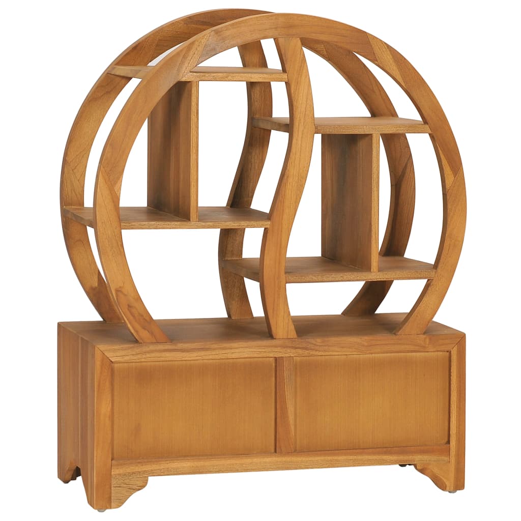 vidaXL Kast met yin yang schap 68x26x83 cm massief teakhout
