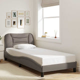 vidaXL Bedframe zonder matras "Hvar" 80x200 cm stof lichtgrijs