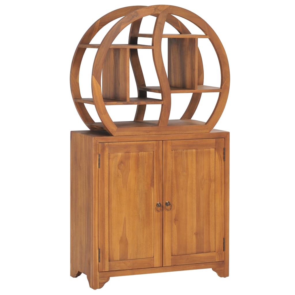 vidaXL Kast met yin yang schap 68x26x83 cm massief teakhout