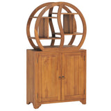 vidaXL Kast met yin yang schap 68x26x83 cm massief teakhout