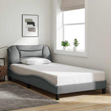 vidaXL Bedframe zonder matras "Hvar" 80x200 cm stof lichtgrijs
