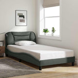 vidaXL Bedframe zonder matras "Hvar" 80x200 cm stof lichtgrijs