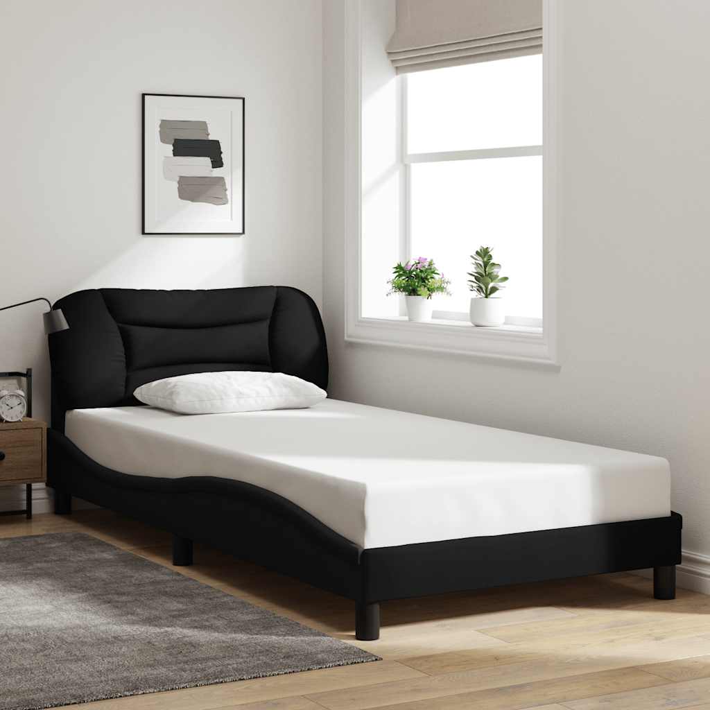 vidaXL Bedframe zonder matras "Hvar" 80x200 cm stof lichtgrijs