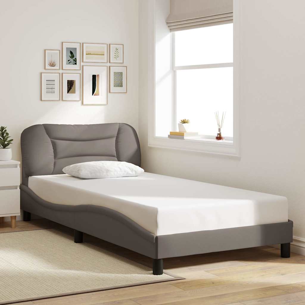 vidaXL Bedframe zonder matras "Hvar" 80x200 cm stof lichtgrijs