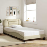 vidaXL Bedframe zonder matras "Hvar" 80x200 cm stof lichtgrijs