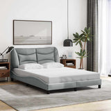 vidaXL Bedframe zonder matras "Hvar" 80x200 cm stof lichtgrijs