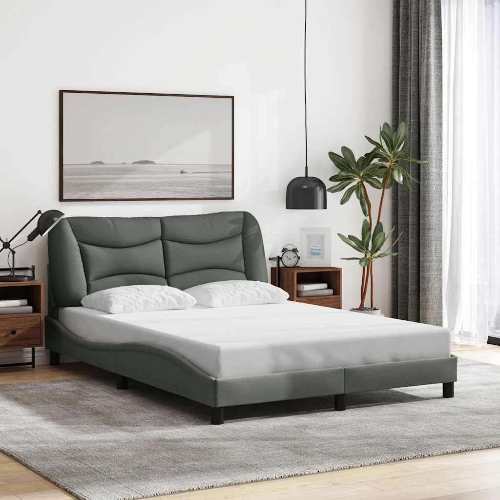 vidaXL Bedframe zonder matras "Hvar" 80x200 cm stof lichtgrijs