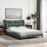 vidaXL Bedframe zonder matras "Hvar" 80x200 cm stof lichtgrijs