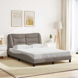 vidaXL Bedframe zonder matras "Hvar" 80x200 cm stof lichtgrijs