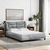 vidaXL Bedframe zonder matras "Hvar" 80x200 cm stof lichtgrijs