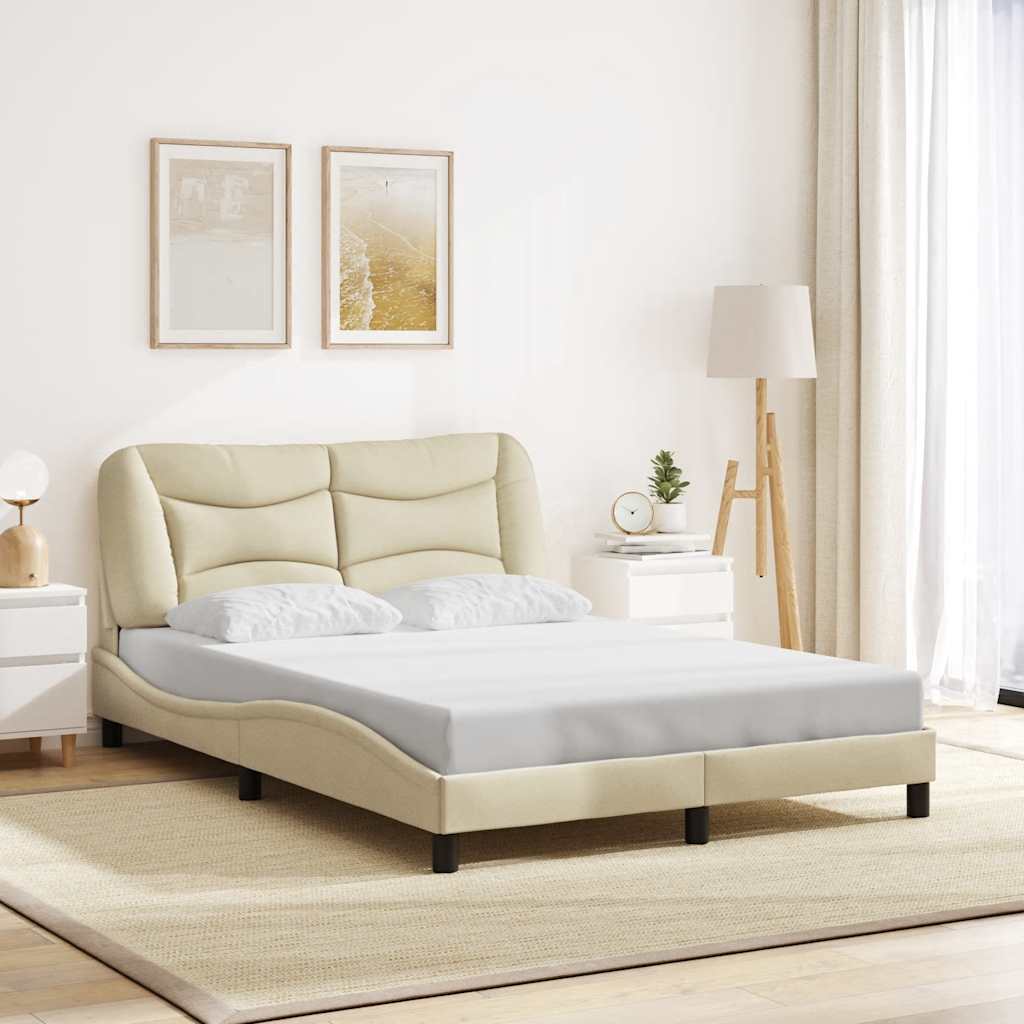 vidaXL Bedframe zonder matras "Hvar" 80x200 cm stof lichtgrijs