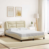 vidaXL Bedframe zonder matras "Hvar" 80x200 cm stof lichtgrijs
