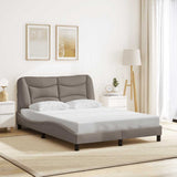 vidaXL Bedframe zonder matras "Hvar" 80x200 cm stof lichtgrijs