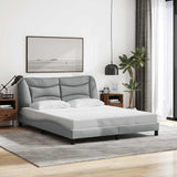 vidaXL Bedframe zonder matras "Hvar" 80x200 cm stof lichtgrijs