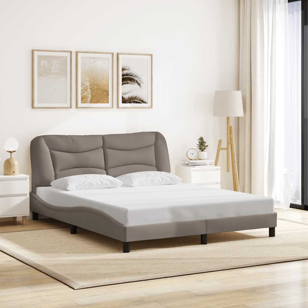 vidaXL Bedframe zonder matras "Hvar" 80x200 cm stof lichtgrijs