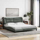vidaXL Bedframe zonder matras "Hvar" 80x200 cm stof lichtgrijs