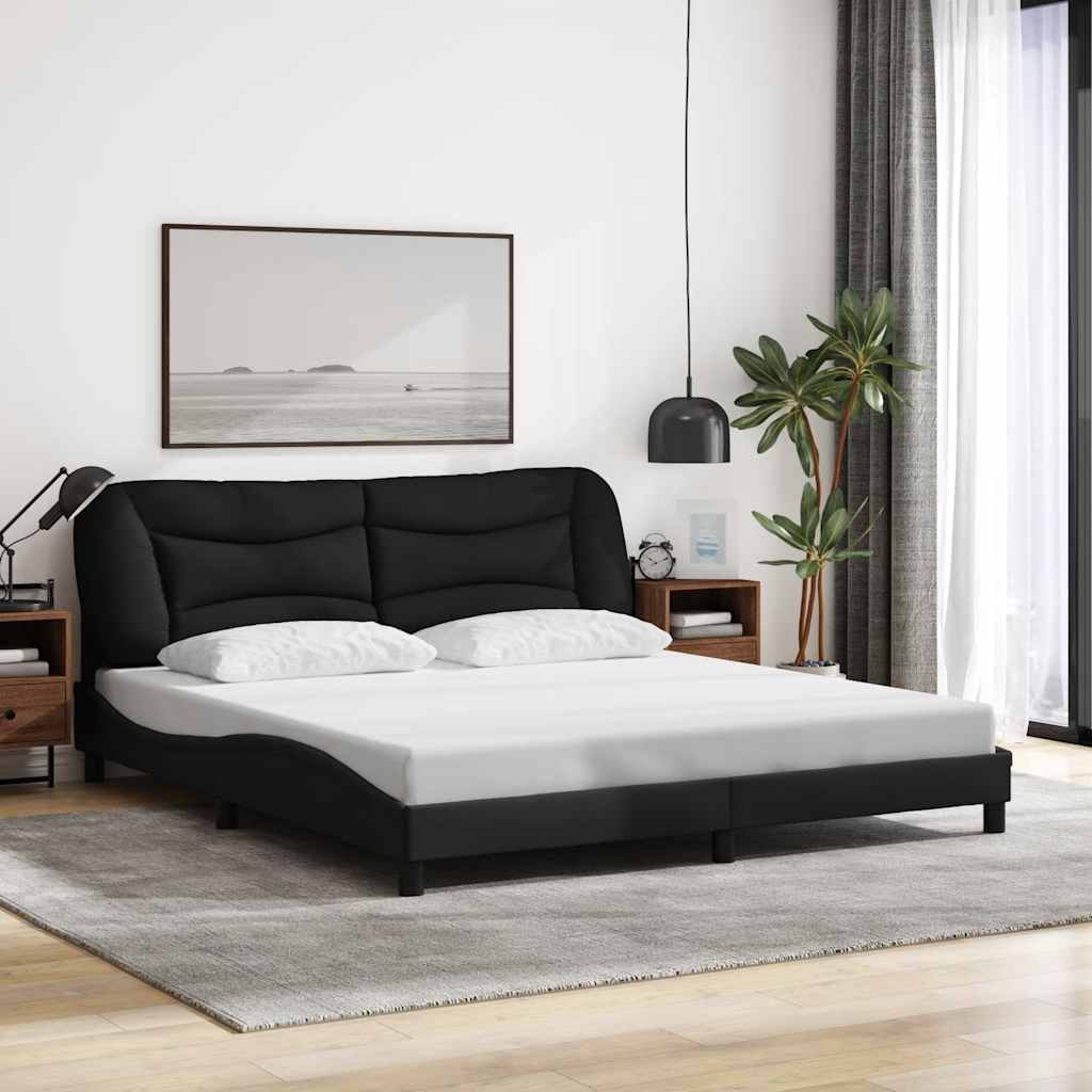 vidaXL Bedframe zonder matras "Hvar" 80x200 cm stof lichtgrijs