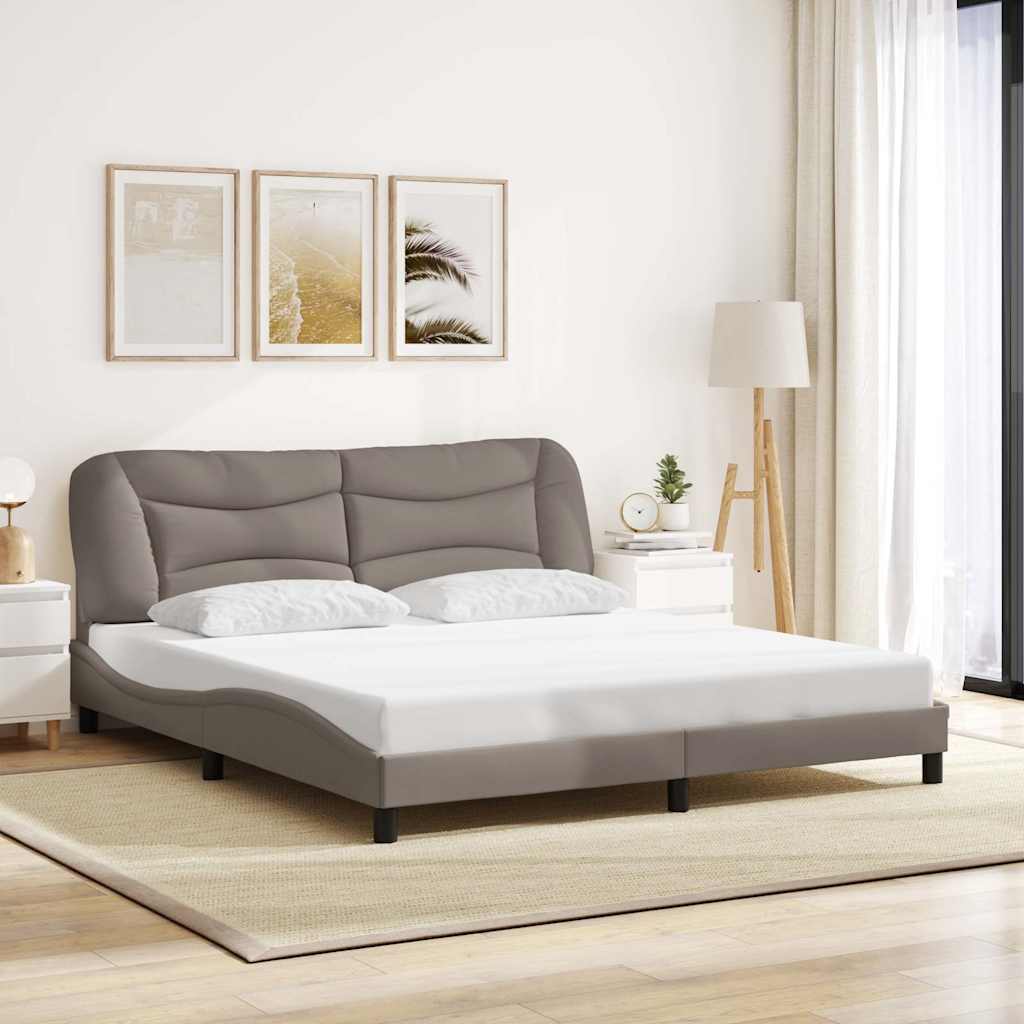 vidaXL Bedframe zonder matras "Hvar" 80x200 cm stof lichtgrijs