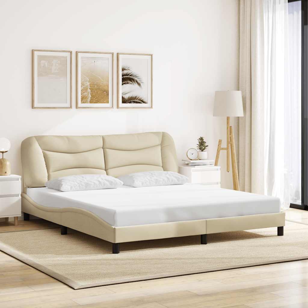 vidaXL Bedframe zonder matras "Hvar" 80x200 cm stof lichtgrijs