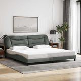 vidaXL Bedframe zonder matras "Hvar" 80x200 cm stof lichtgrijs