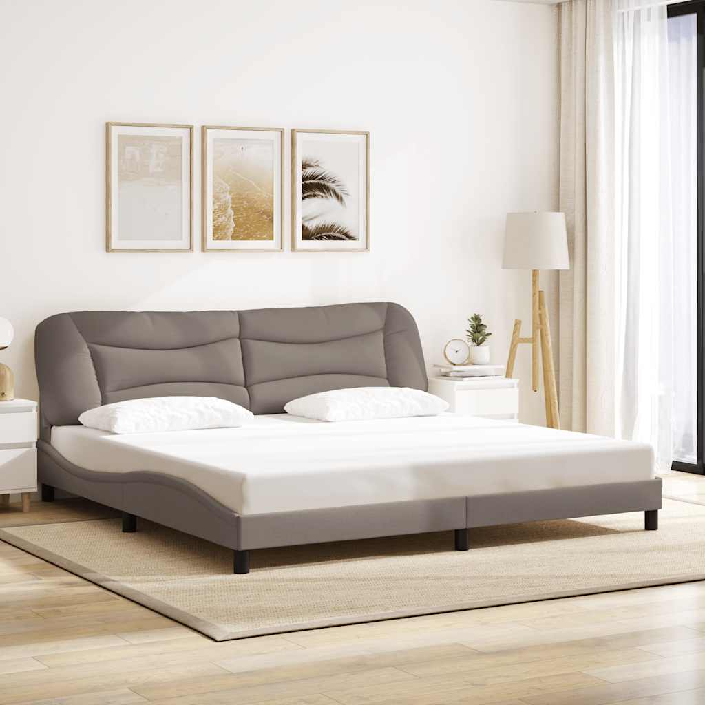 vidaXL Bedframe zonder matras "Hvar" 80x200 cm stof lichtgrijs