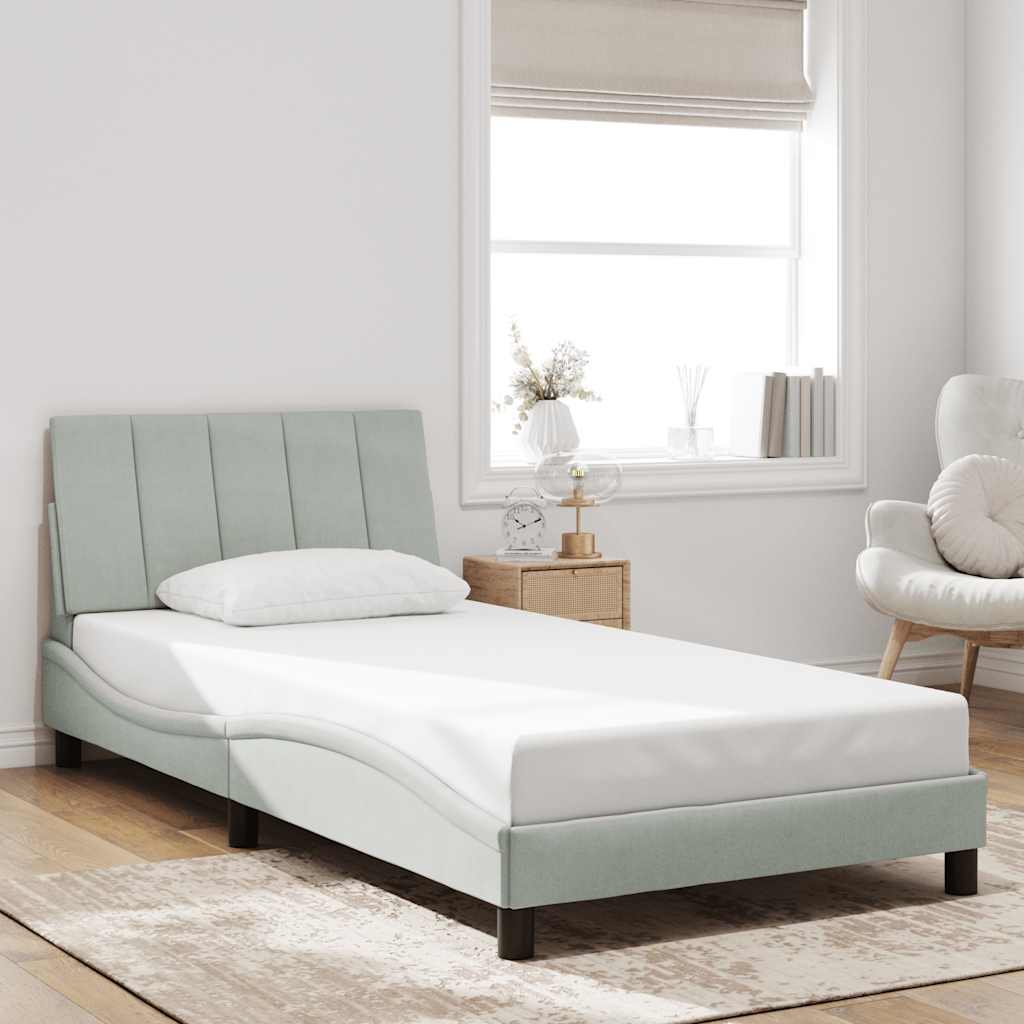 vidaXL Cadre de lit pour matelas "Hanko" 80x200 cm gris clair