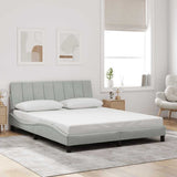 vidaXL Cadre de lit pour matelas "Hanko" 80x200 cm gris clair