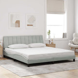 vidaXL Cadre de lit pour matelas "Hanko" 80x200 cm gris clair