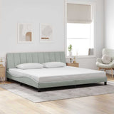 vidaXL Cadre de lit pour matelas "Hanko" 80x200 cm gris clair