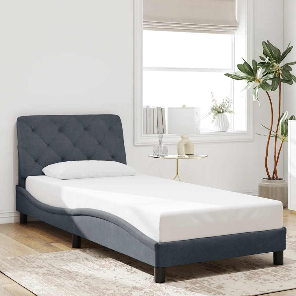 vidaXL Bed Frame without Mattress 80x200 cm Velvet Light Grey
