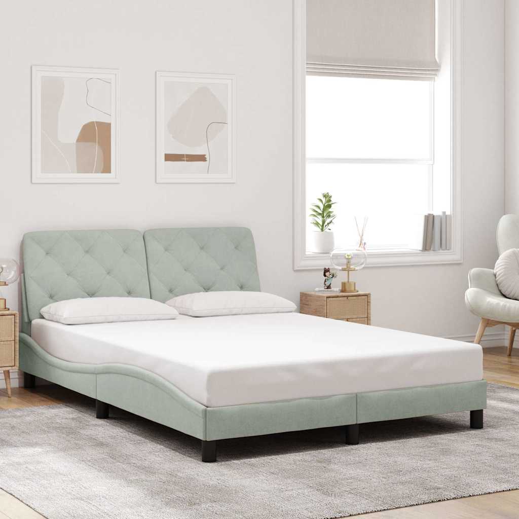 vidaXL Bed Frame without Mattress 80x200 cm Velvet Light Grey