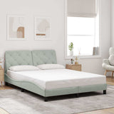 vidaXL Bed Frame without Mattress 80x200 cm Velvet Light Grey