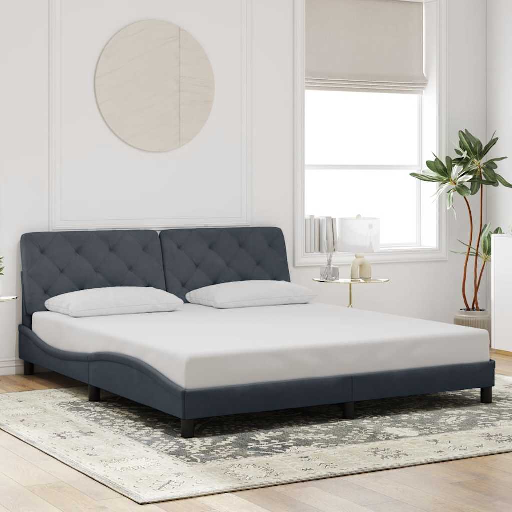 vidaXL Bed Frame without Mattress 80x200 cm Velvet Light Grey