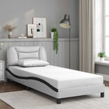 vidaXL Cadre de lit avec matelas "Hvar" noir d'art 80x200 cm