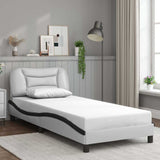vidaXL Cadre de lit avec matelas "Hvar" noir d'art 80x200 cm