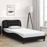 vidaXL Cadre de lit avec matelas "Hvar" noir d'art 80x200 cm