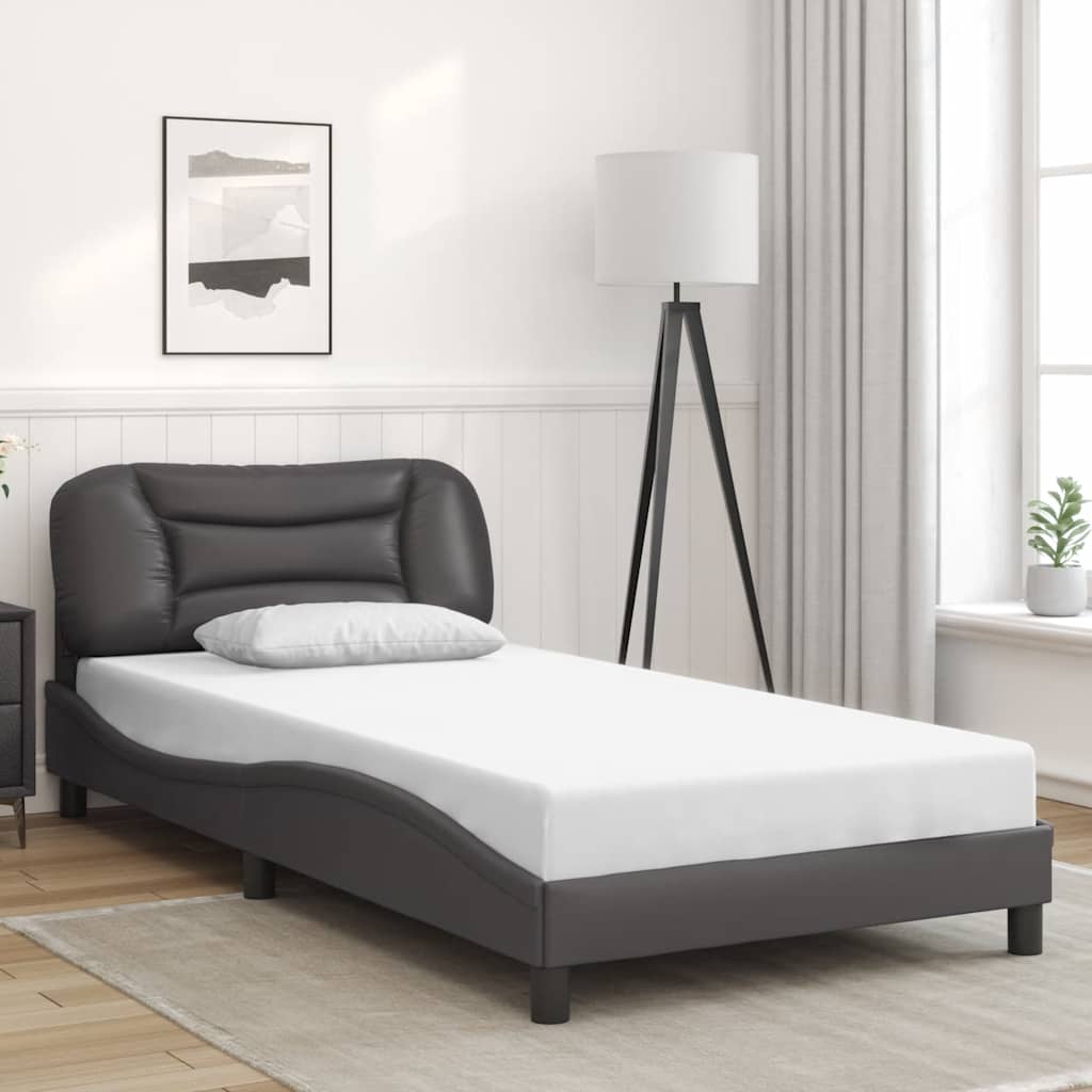 vidaXL Cadre de lit avec matelas "Hvar" noir d'art 80x200 cm