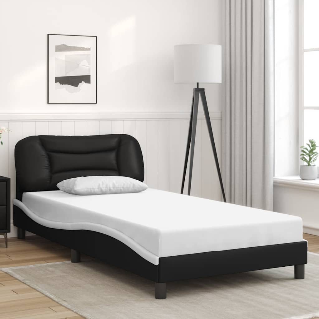 vidaXL Cadre de lit avec matelas "Hvar" noir d'art 80x200 cm