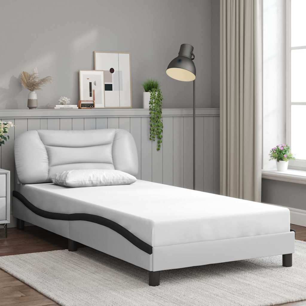 vidaXL Cadre de lit avec matelas "Hvar" noir d'art 80x200 cm