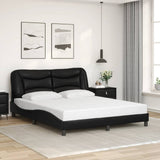 vidaXL Cadre de lit avec matelas "Hvar" noir d'art 80x200 cm