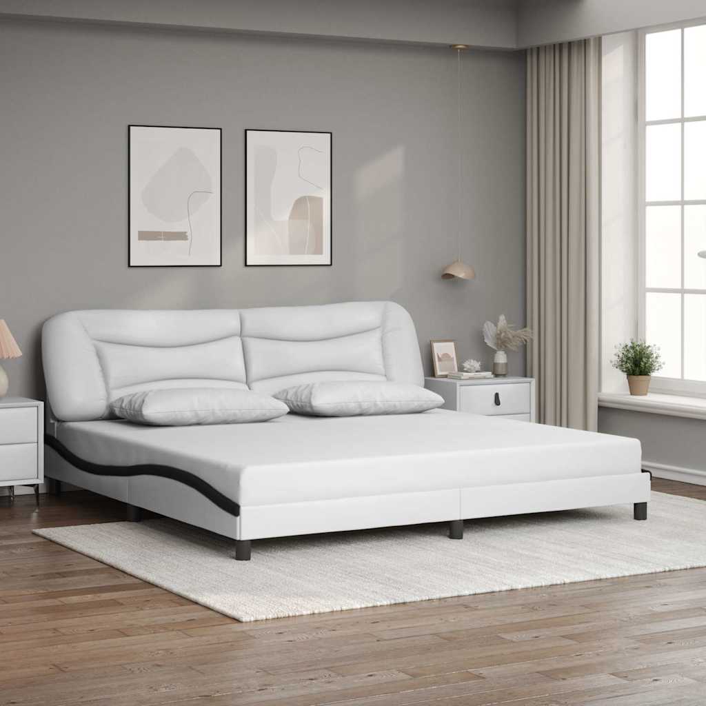 vidaXL Cadre de lit avec matelas "Hvar" noir d'art 80x200 cm