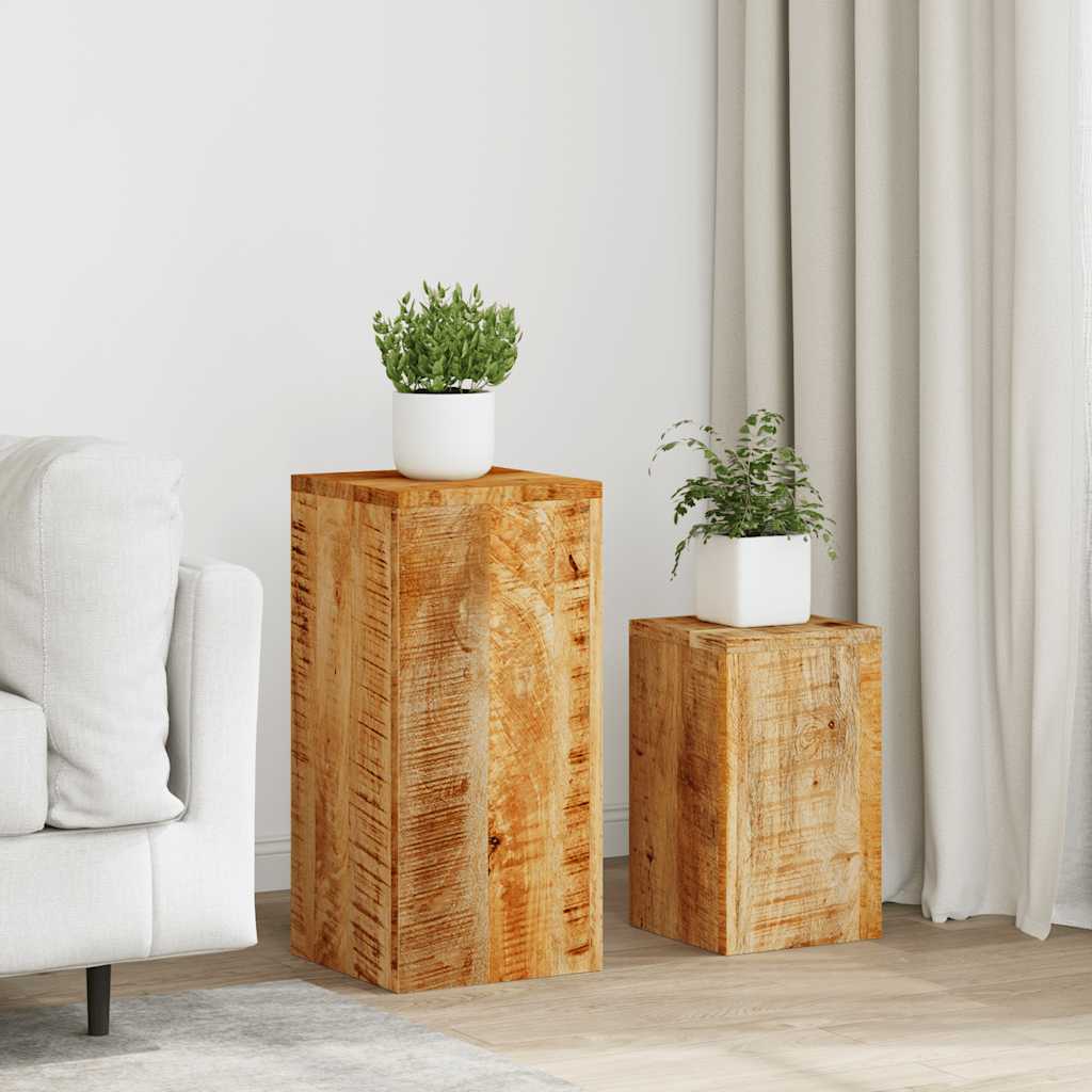 vidaXL Plantenstandaards 2 st massief mangohout
