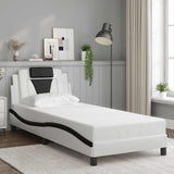 vidaXL Bed Frame "Viana" without Mattress Faux Leather Black 80x200 cm