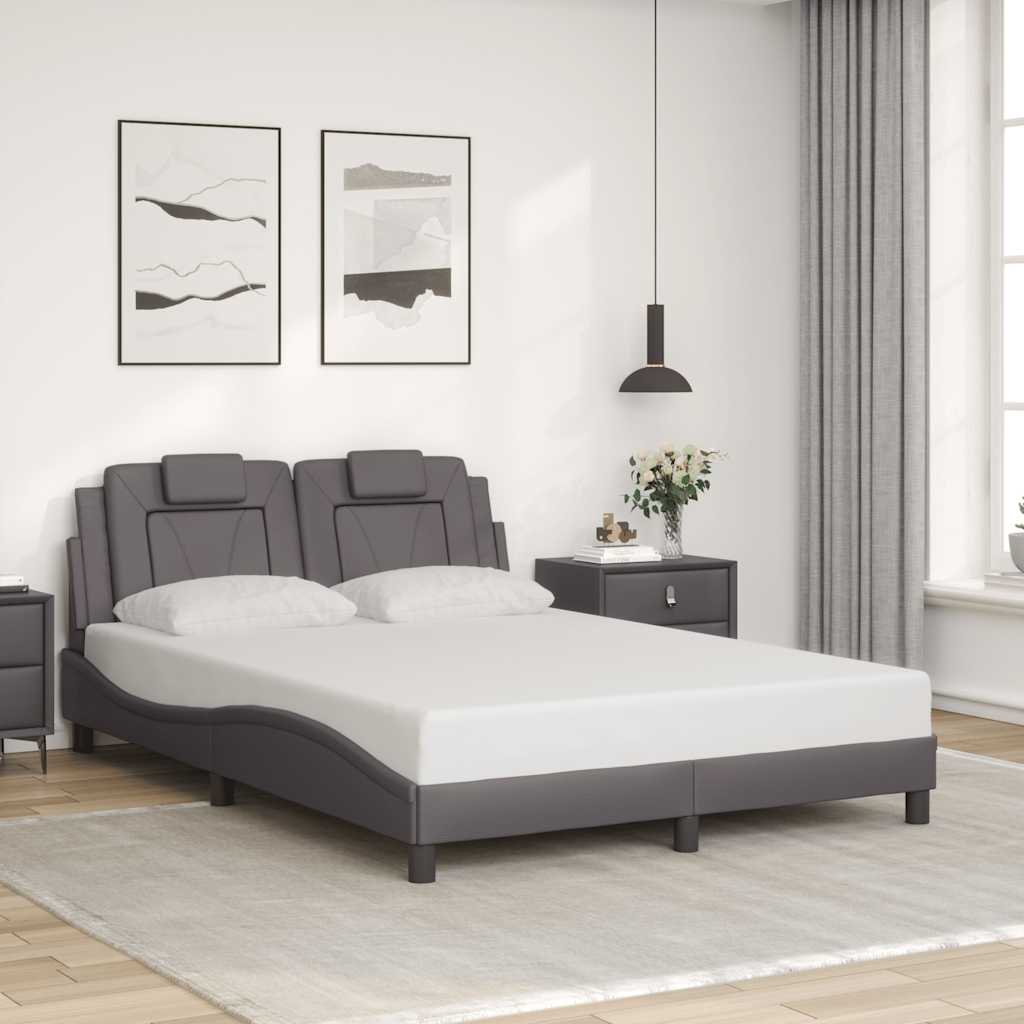 vidaXL Bed Frame "Viana" without Mattress Faux Leather Black 80x200 cm