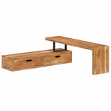 vidaXL Tv-meubel (118-200) x 30 x 40 cm massief hout gerecycled
