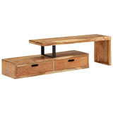 vidaXL Tv-meubel (118-200) x 30 x 40 cm massief hout gerecycled