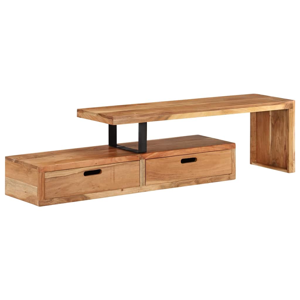 vidaXL Tv-meubel (118-200) x 30 x 40 cm massief hout gerecycled