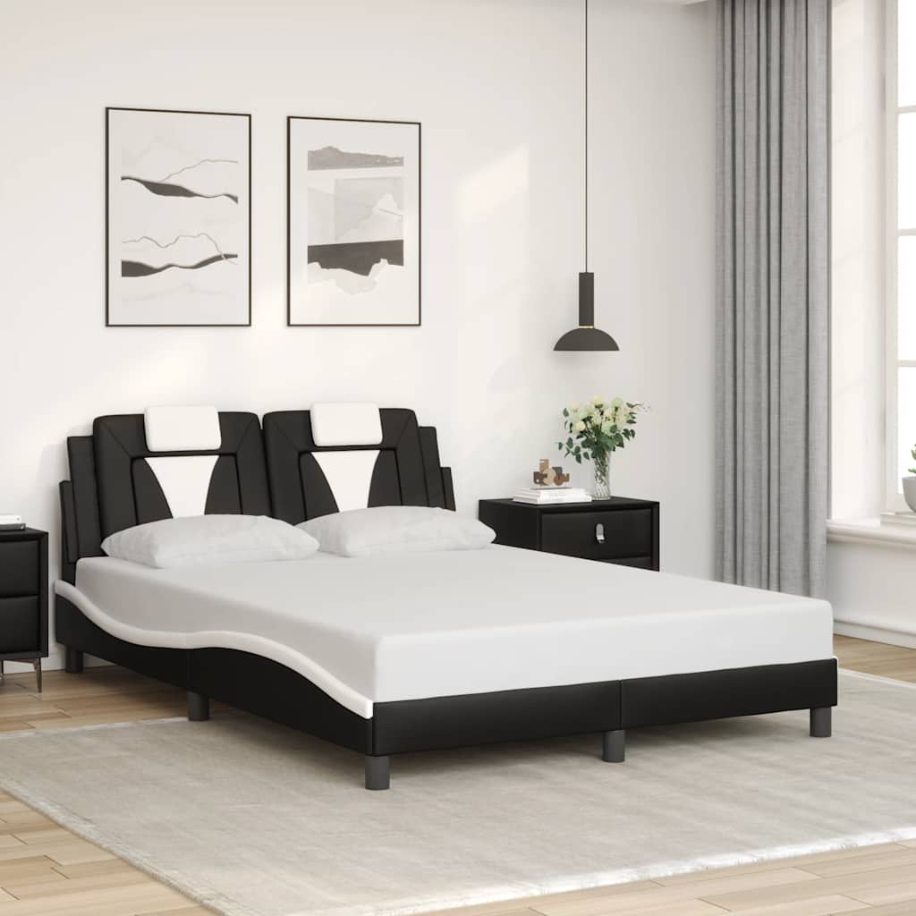 vidaXL Bed Frame "Viana" without Mattress Faux Leather Black 80x200 cm